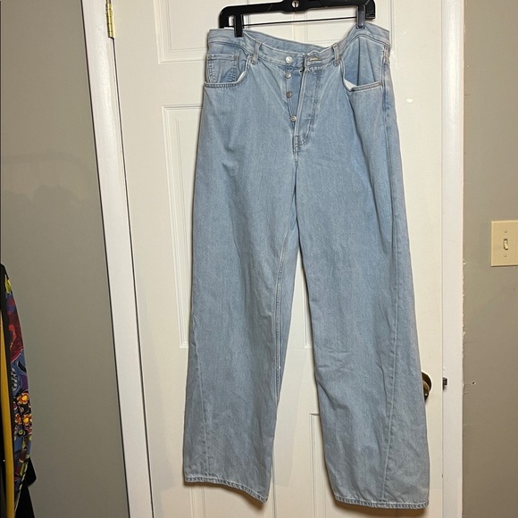 COS Women's Facade Light Wash Straight-Leg Jeans 31 - Picture 1 of 9